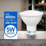 Lot de 10 ampoules encastrables 400lm LED 5W (soit 1,57€ l'unité)