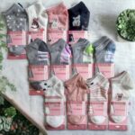 Lot mélangé de 60 (soit 0,29€ la paire) : Chaussettes courtes femme à motifs - Nuances Pastels