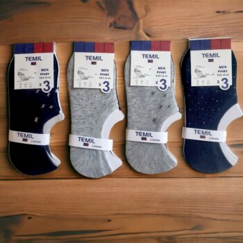 Lot mélangé de 60 (soit 0,29€ la paire) : Chaussettes invisibles homme à motifs - Collection DiscreetDesigns – Image 5