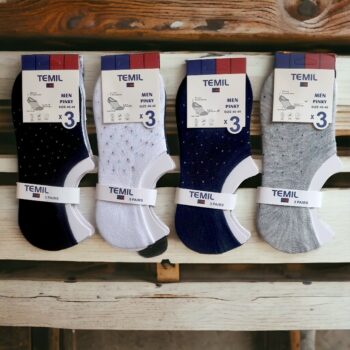 Lot mélangé de 60 (soit 0,29€ la paire) : Chaussettes invisibles homme à motifs - Collection DiscreetDesigns – Image 4