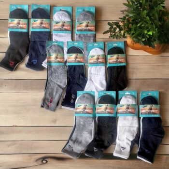 Lot mélangé de 60 (soit 0,42€ la paire) : Chaussettes sport homme mi-hautes - Collection SwiftMax Sport