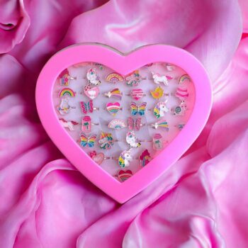 Présentoir de 36 bagues (0,50€ pièce) : Bague réglable pour enfant