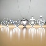 Lot de 5 Colliers Coeur (3€ pièce) : Argenté en Acier Inoxydable - Qualité Premium