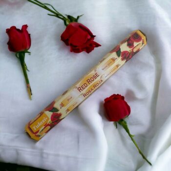 Présentoir de 6 boîtes de 20 encens (0,52€ la boite de 20): Sticks d'encens - Rose rouge – Image 2