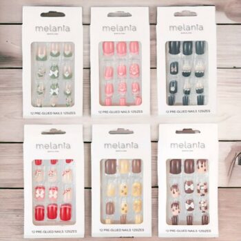 Lot de 12 packs (Soit 1,17€ le pack) de 10 Faux-Ongles et Adhésif