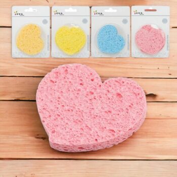 Pack de 12 blisters de 2 éponges (soit 1,15€ les 2) : Éponges visage professionnelles nettoyantes - 85x73mm – Image 2