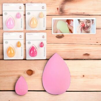 Pack de 12 blisters de 2 éponges (soit 1,25€ les 2) : Éponges professionnelles de maquillage 2 tailles – Image 2