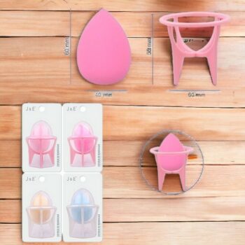Pack de 12 (soit 1,45€ unité) : Éponges professionnelles de maquillage avec Support – Image 2