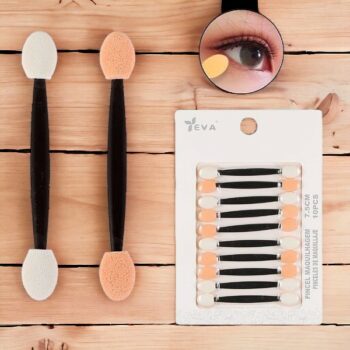Pack de 24 Blisters de 10 (soit 0,75€ les 10) : Pinceaux mousse pour yeux à Double embout - 7,5cm – Image 2