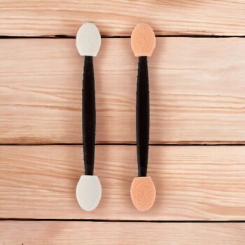 Pack de 24 Blisters de 10 (soit 0,75€ les 10) : Pinceaux mousse pour yeux à Double embout - 7,5cm