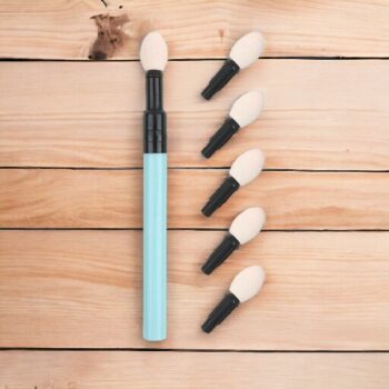 Pack de 24 (soit 0,95€ unité) : Pinceaux mousse pour yeux avec 6 Embouts - 104x8mm