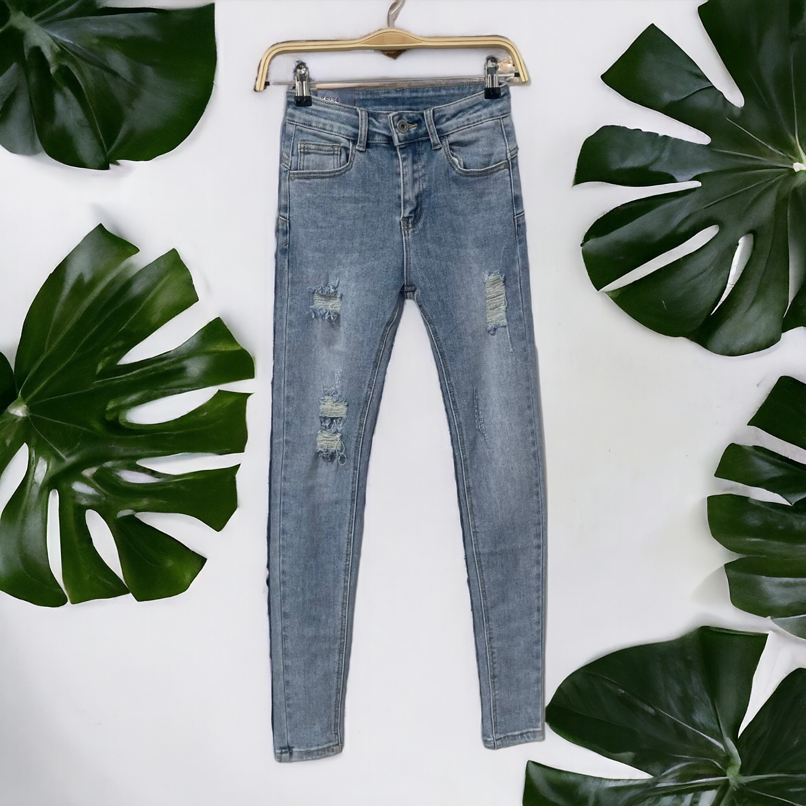 jeans déchirés pas cher Lot de 10 Jeans femme (Soit 11,60€ pièce) Push-Up - 34 au 44 – Image 1