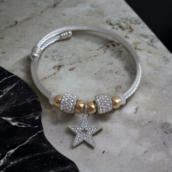 Lot de 5 (2,20€ pièce) : Bracelets Torsadés avec breloque en Acier Inoxydable – Image 6
