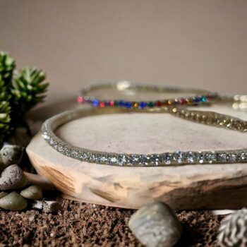 Présentoir de 48 (0,60€ pièce) : Bracelets Fins à Strass - Modèle Élastique – Image 2