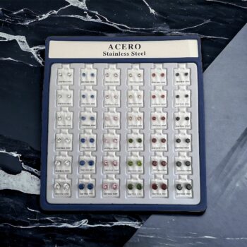 Présentoir de 36 Paires (0,50€ la paire) : Boucles d'Oreilles en Acier Inoxydable – Image 2