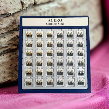 Présentoir de 36 Paires (1€ la paire) : Boucles d'Oreilles en Acier Inoxydable plusieurs tailles – Image 2