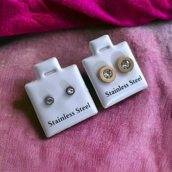 Présentoir de 36 Paires (0,70€ la paire) : Boucles d'Oreilles en Acier Inoxydable
