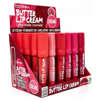 Présentoir de 24 (0,87€ pièce) : Brillant à Lèvres Crème au Beurre - Ddonna