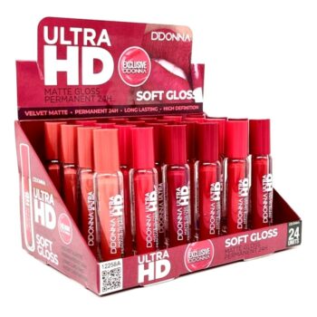 Présentoir de 24 (1,03€ pièce) : Lip Gloss Matte Ultra HD - Ddonna
