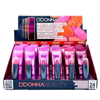 Présentoir de 24 (1,05€ pièce) : Rouge à Lèvres super pigmenté BEAUTY SHINE – Image 3