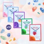 Mélange varié de 10 (2€ unité) : Colliers Isithériques en Forme de Cœur avec Pierres de Couleur