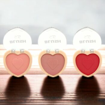 Présentoir de 24 (soit 0,80€ unité) : Blush classique 3 couleurs "COEUR"