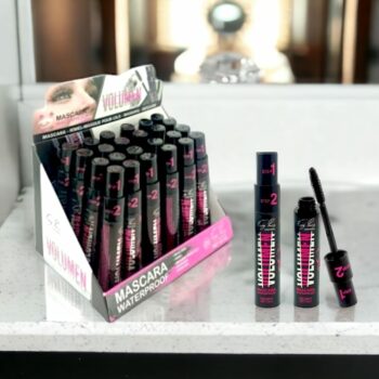 Présentoir de 24 (soit 1,24€ unité) : Mascara noir Waterproof et Volume – Image 2
