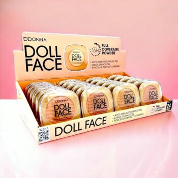 Présentoir de 24 (soit 0,92€ unité) : Fond de teint poudre compact DOLL FACE – Image 4