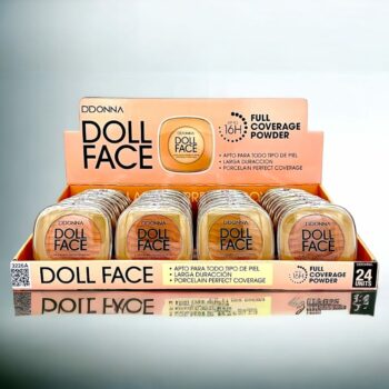Présentoir de 24 (soit 0,92€ unité) : Fond de teint poudre compact DOLL FACE