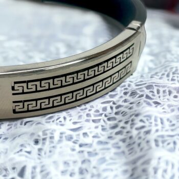 Lot de 4 (1€ unité) : Mélange De Bracelets homme Dorés et Argentés simili cuir noir – Image 9