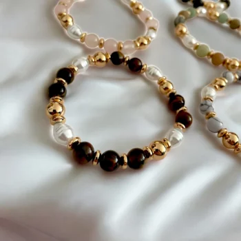 Lot de 12 (1,50€ Pièce) : Bracelet Perles Colorées & Blanches Nacrées – Image 6