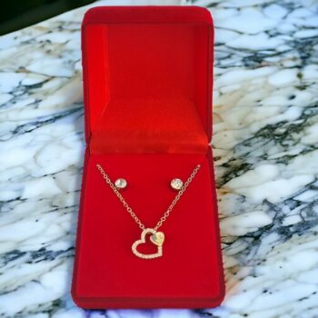 Lot de 3 Coffrets (3€ unité) : Collier et Boucles d'oreilles - Collection Coeur Doré – Image 3