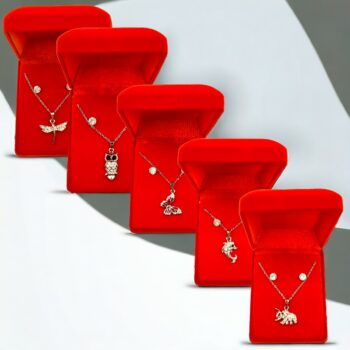 Lot de 10 Coffrets (2,50€ unité) : Collier et Boucles d'oreilles - Collection Animaux & Insectes – Image 2