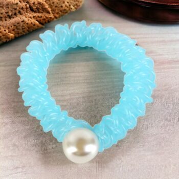 Lot de 12 (soit 0,53€ unité) : Grand Élastique spirale à perle – Image 2