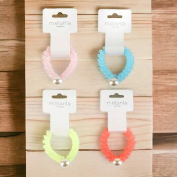 Lot de 12 (soit 0,53€ unité) : Grand Élastique spirale à perle