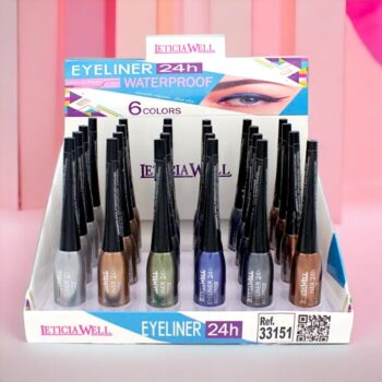 Pack de 24 (soit 0,73€ l'unité) Eye-Liners intenses waterproofs 6 couleurs