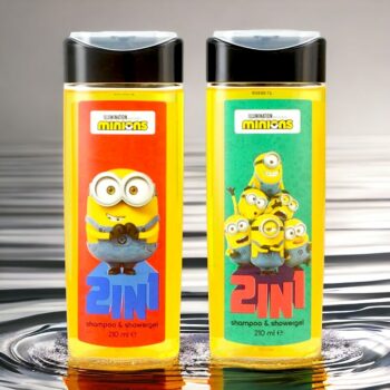 Lot mélangé de 12 (soit 1,59€ unité) : Gel Douche 2en1 Shampoing et Savon - Minions – Image 2