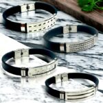 Lot de 30 (1,40€ unité) : Mélange De Bracelets homme Argentés et simili cuir noir