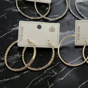 Présentoir de 10 Paires (2,40€ la paire) : Boucles d'Oreilles Créoles – Image 3