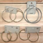 Présentoir de 20 Paires (2€ la paire) : Boucles d'Oreilles Créoles