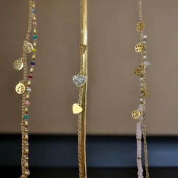 Lot de 20 (2,10€ pièce) : Mélange de bracelets dorés et argentés en acier inoxydable – Image 2