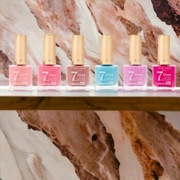 Lot de 24 (0,85€ pièce) : Vernis à ongles tenue 9 jours - 6 couleurs rose bleu choco