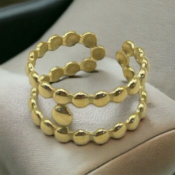 Lot mélangé de 10 (2,50€ unité) : Bague ajustable argentée et dorée en Acier Inoxydable – Image 8
