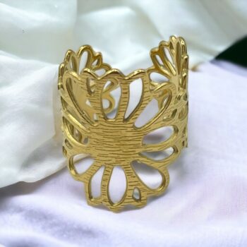 Lot mélangé de 10 (2,50€ unité) : Bague ajustable argentée et dorée en Acier Inoxydable – Image 7