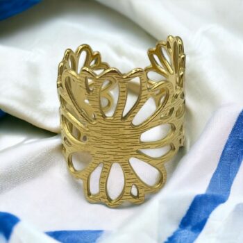 Lot mélangé de 10 (2,50€ unité) : Bague ajustable argentée et dorée en Acier Inoxydable – Image 5