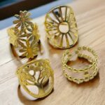 Lot de 20 (2,10€ unité) : Bague ajustable dorée en Acier Inoxydable