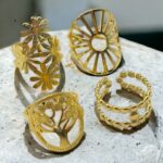 Lot de 10 (2,50€ unité) : Bague ajustable dorée en Acier Inoxydable