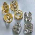 Lot mélangé de 20 (2,10€ unité) : Bague ajustable argentée et dorée en Acier Inoxydable
