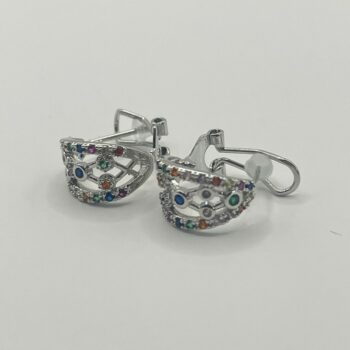 Lot mélangé de 20 (2,10€ la paire) : Paire de Boucles d'Oreilles argentées en Acier Inoxydable – Image 2