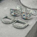 Lot mélangé de 10 (2,50€ la paire) : Paire de Boucles d'Oreilles argentées en Acier Inoxydable